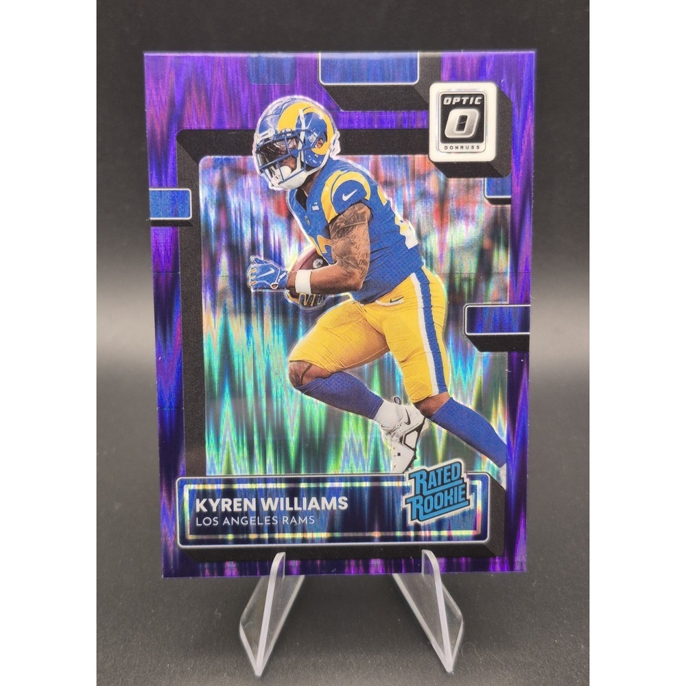 2022 Donruss Optic Kyren Williams #281 Purple Shock Prizm (RC) Los Angeles Rams